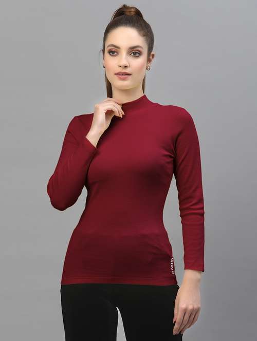 women's straight turtle neck top - 18949501 - Very Small Image - 1