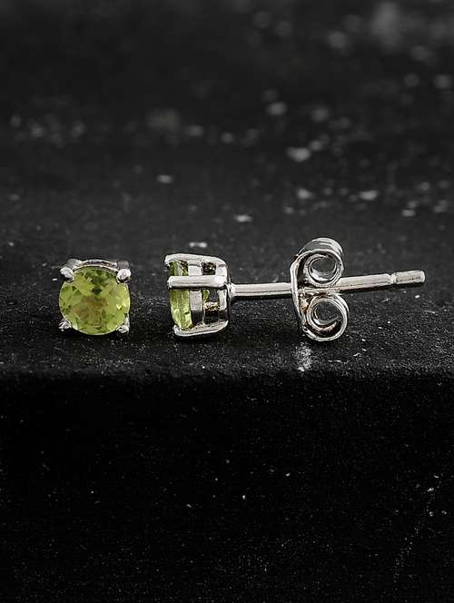 silver plated stud earring - 19085307 - Very Small Image - 1