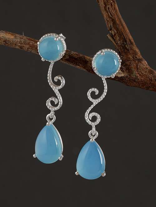 silver plated dangler earring - 19085312 - Very Small Image - 1