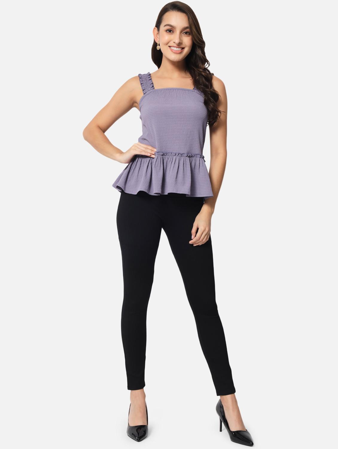 women's peplum shoulder strap top - 19086803 - Zoom Image - 4
