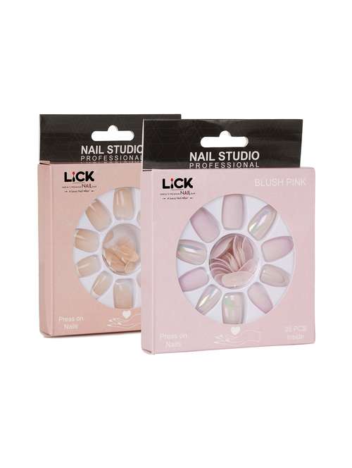pack of 2 lick reusable artificial false acrylic press on nails  - 19087057 - Very Small Image - 1