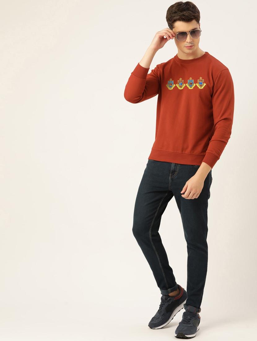 orange cotton sweatshirt - 19100662 - Zoom Image - 3