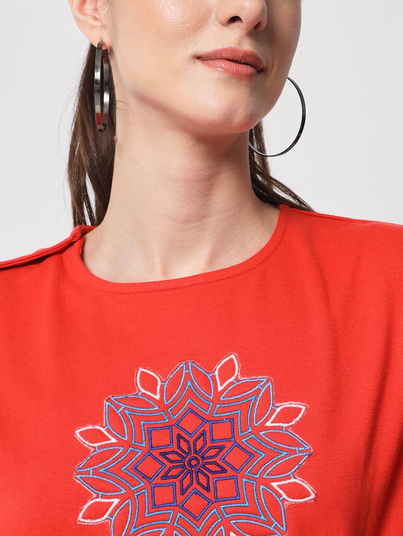 women's straight round neck top - 19108589 - Zoom Image - 4