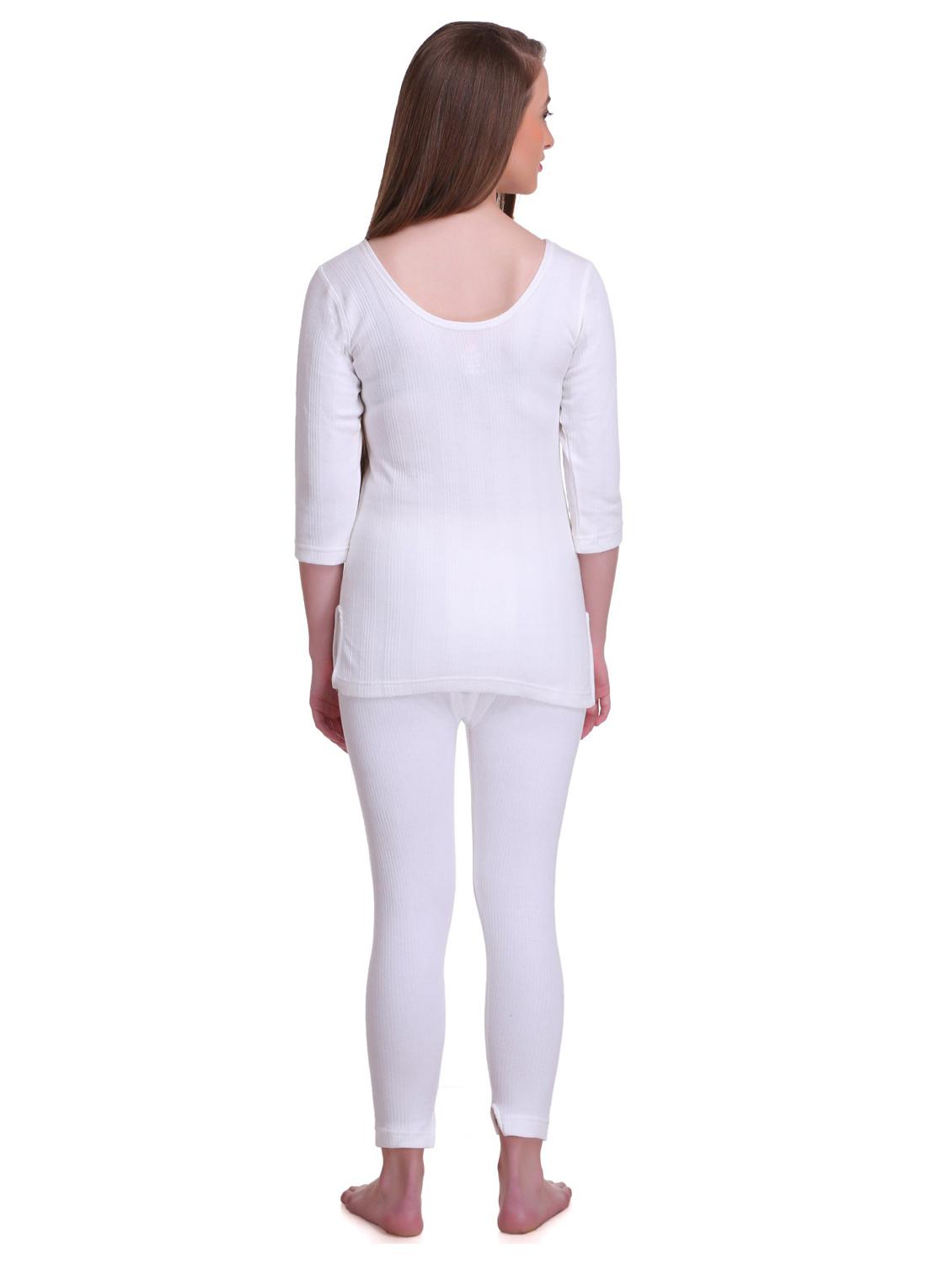 women's cotton solid thermal set - 19109655 - Standard Image - 2