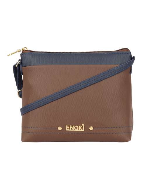 brown pvc sling bag - 19111069 - Very Small Image - 1