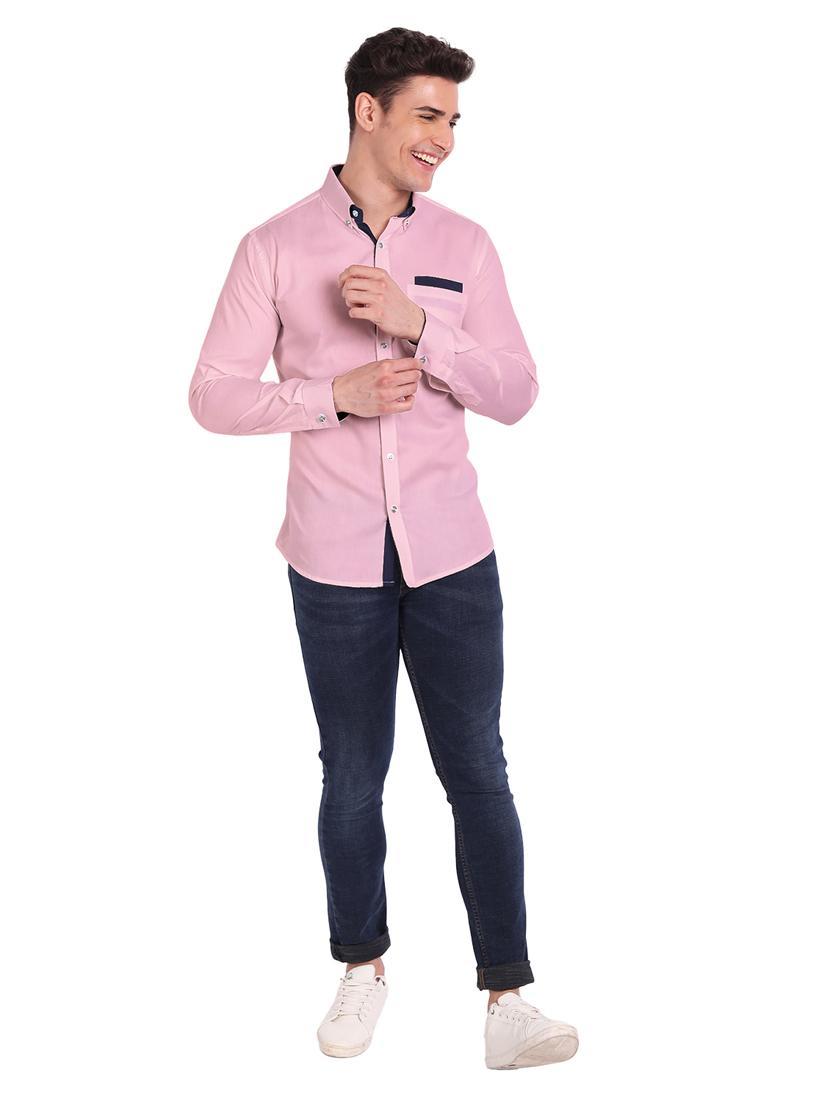 mens solid casual shirt - 19119483 - Zoom Image - 4