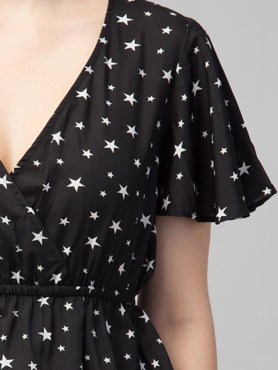 women's peplum overlap neck top - 19124212 - Standard Image - 4