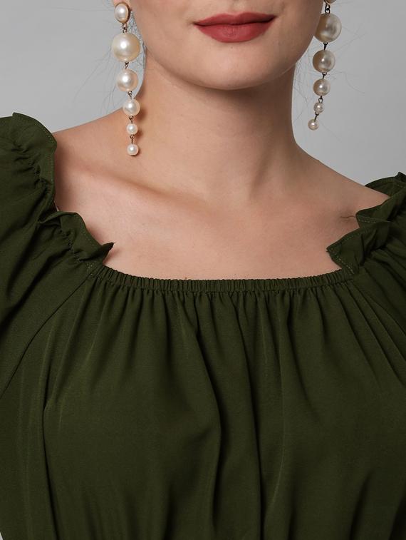 women's peplum square neck top - 19124236 - Zoom Image - 5