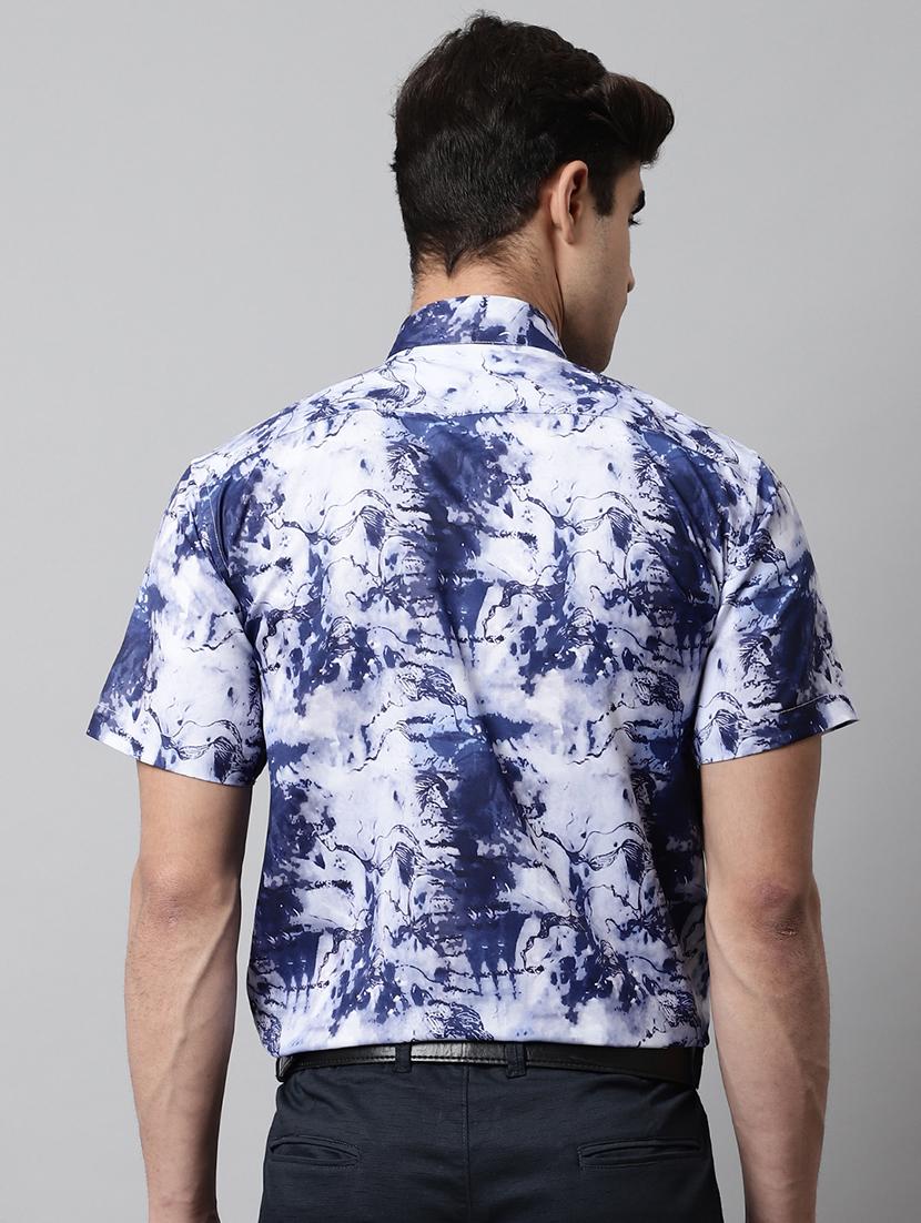 mens printed formal shirt - 19144597 - Standard Image - 3