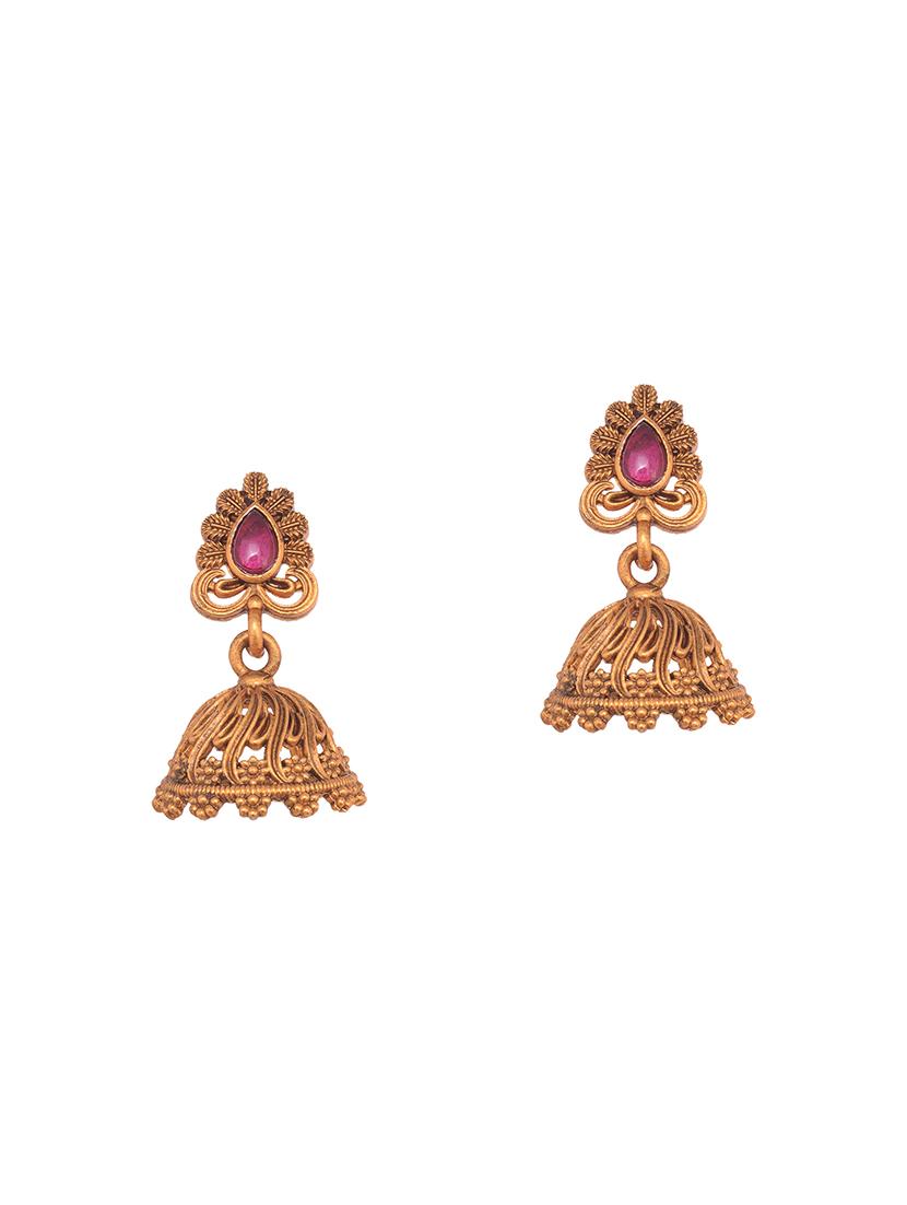 gold plated long necklace with earrings - 19157701 - Standard Image - 3