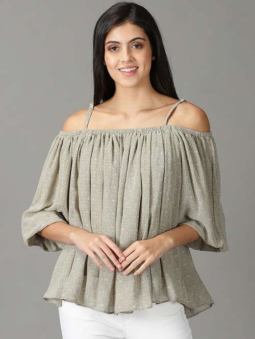 women's straight shoulder strap top - 19159843 - Very Small Image - 1