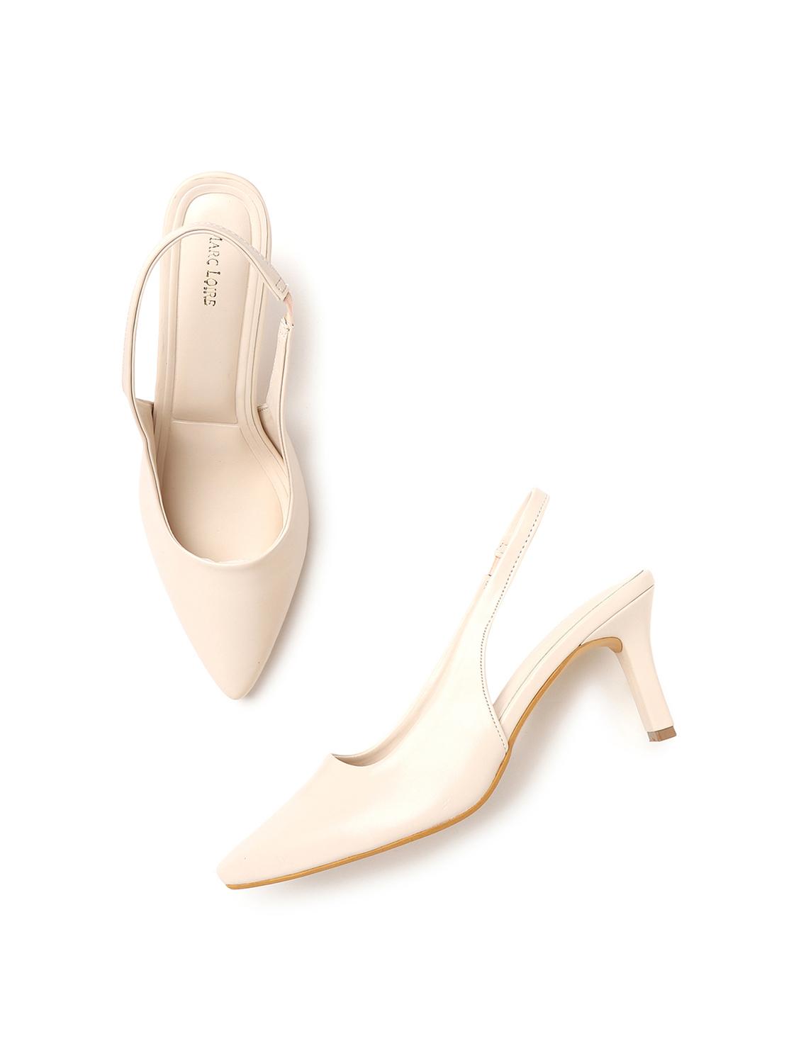 beige synthetic back strap sandals - 19163747 - Zoom Image - 4