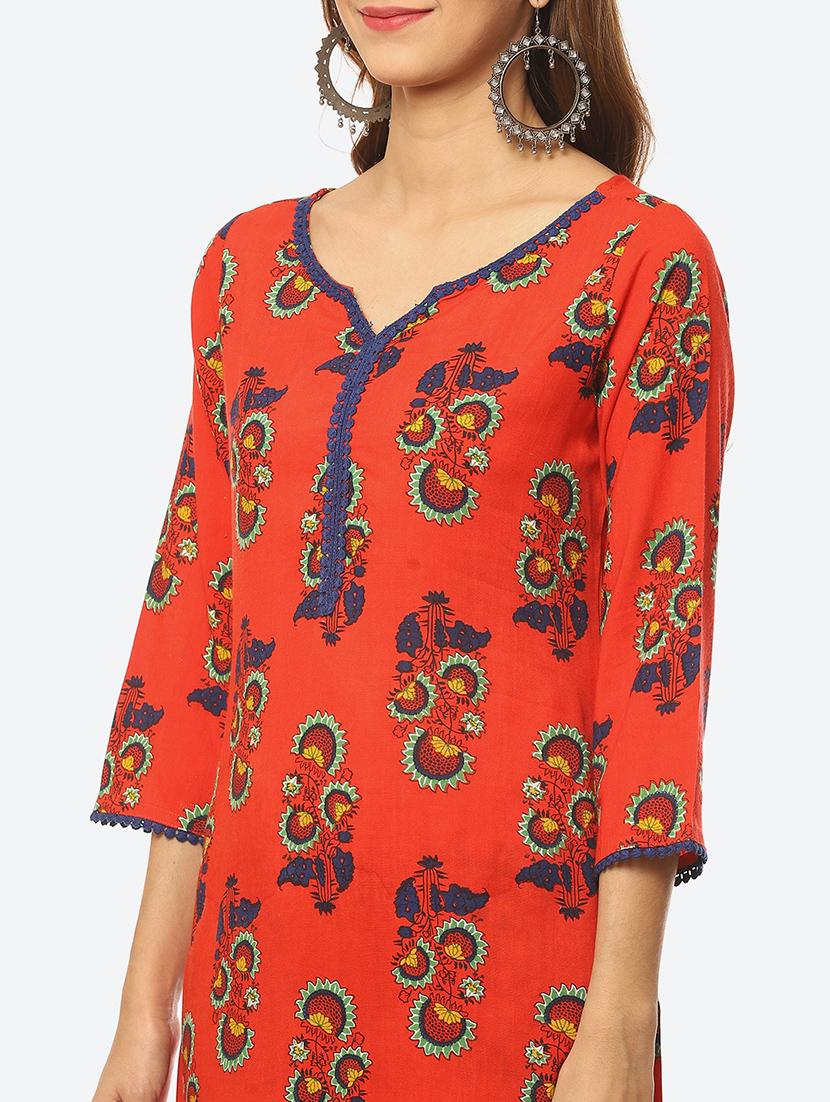 women's straight kurta - 19169438 - Zoom Image - 4