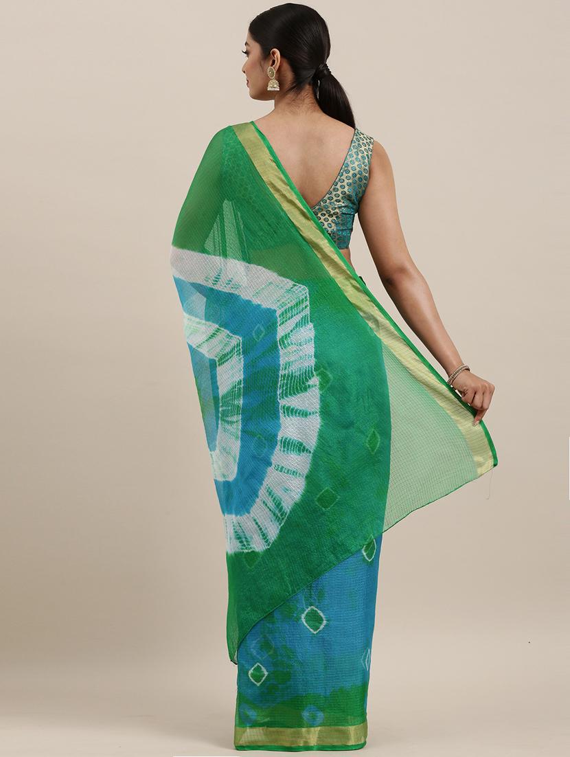 women's bandhani blue colored saree - 19179044 - Zoom Image - 2