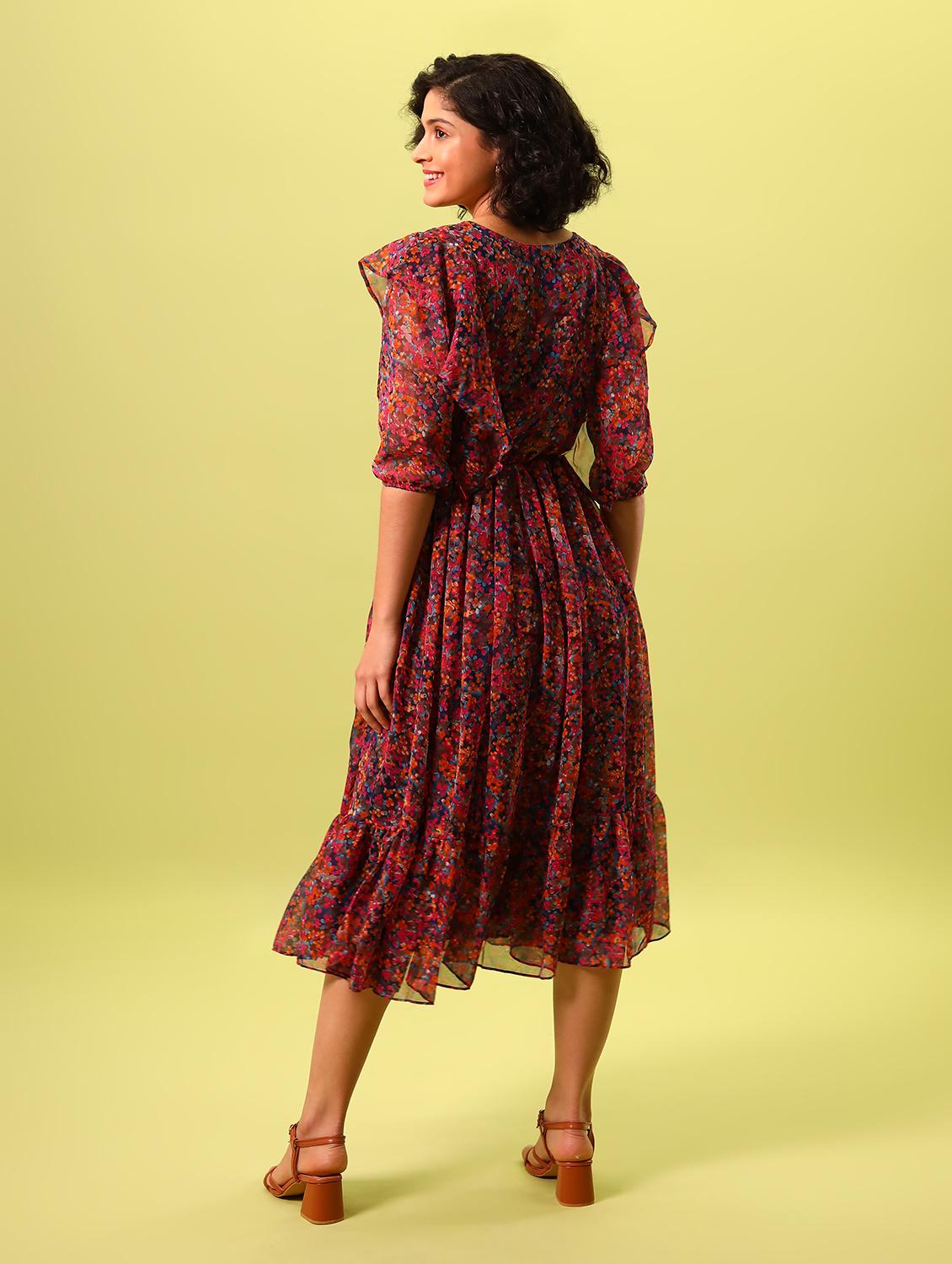 women's tiered floral dress - 19180002 - Standard Image - 3