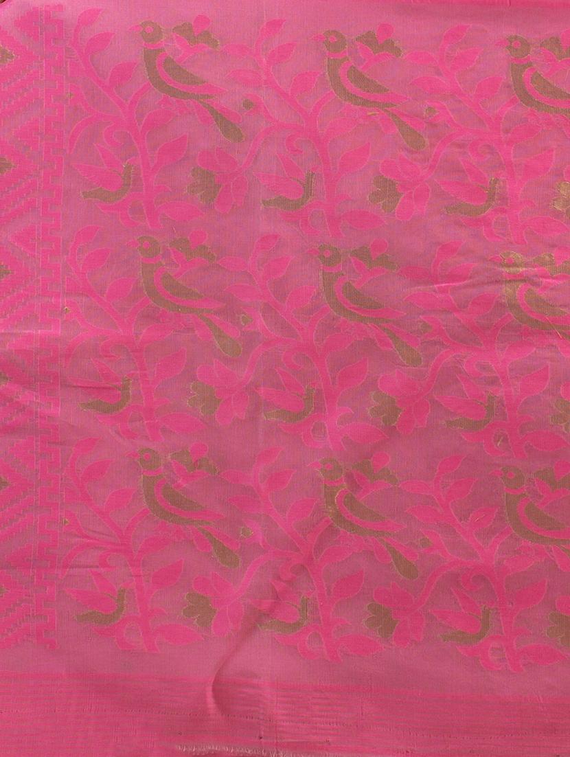 women's self design pink colored saree - 19193399 - Standard Image - 4