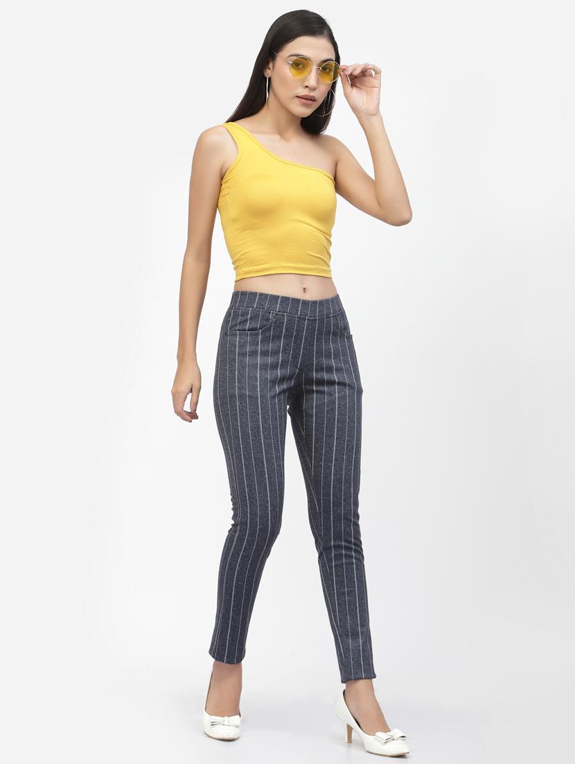 grey striped full length jegging - 19193406 - Standard Image - 3