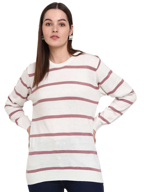 white striped wool pillovers - 19204970 - Very Small Image - 1