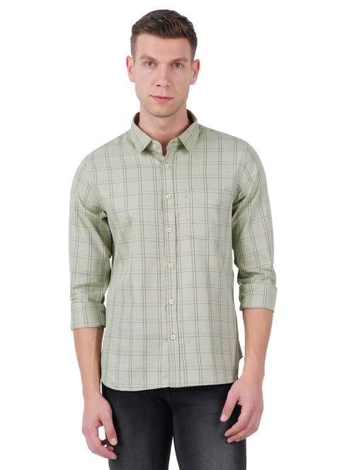 mens checks casual shirt - 19282449 - Very Small Image - 1