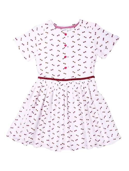 girls round neck short sleeves frock - 19302406 - Very Small Image - 1