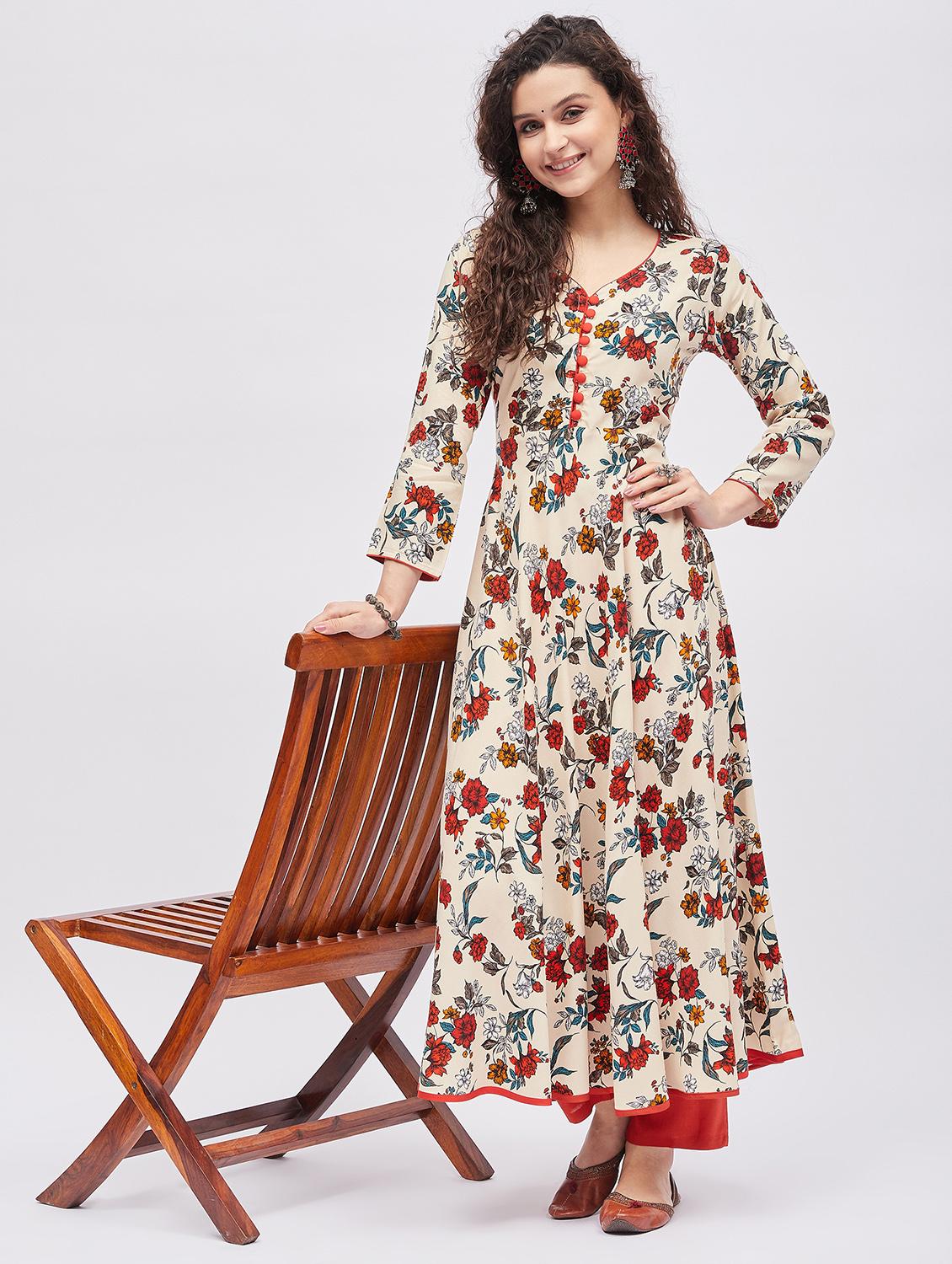 women's flared kurta - 19335372 - Standard Image - 4