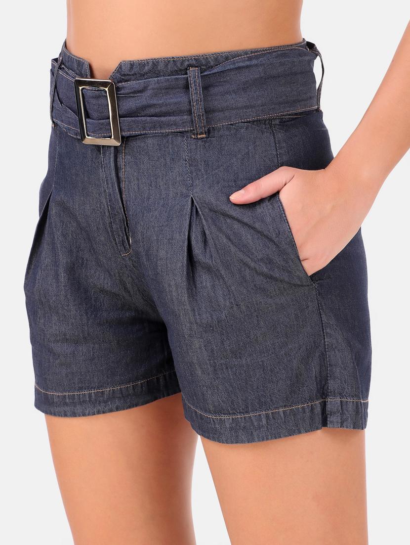 women mid rise denim shorts - 19336970 - Zoom Image - 4