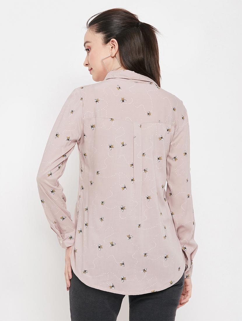 pink printed regular shirt - 19387798 - Zoom Image - 3