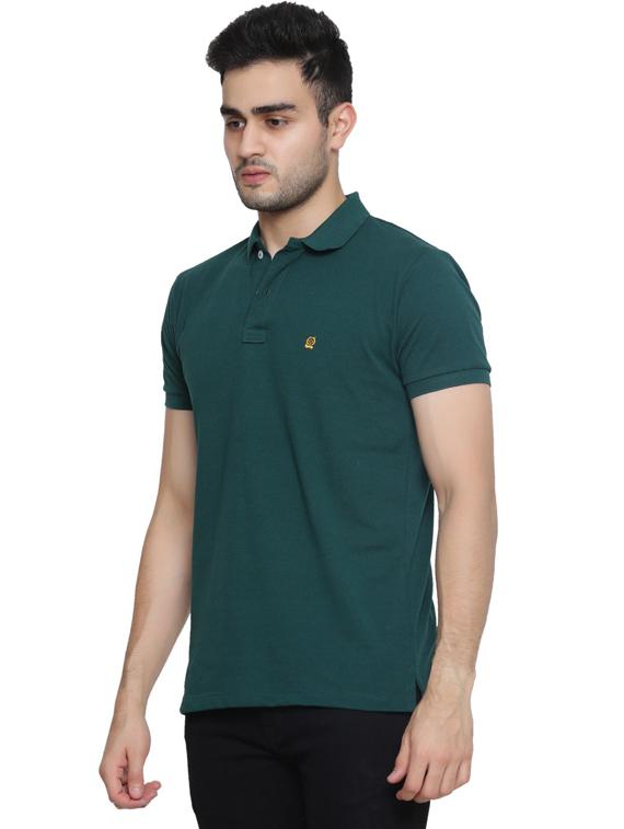 men polo neck solid t-shirt - 19397454 - Zoom Image - 1