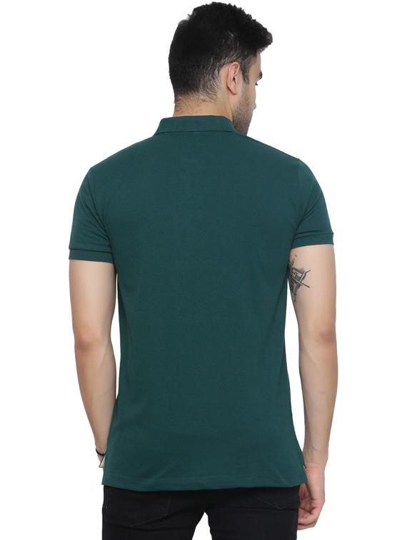 men polo neck solid t-shirt - 19397454 - Zoom Image - 2
