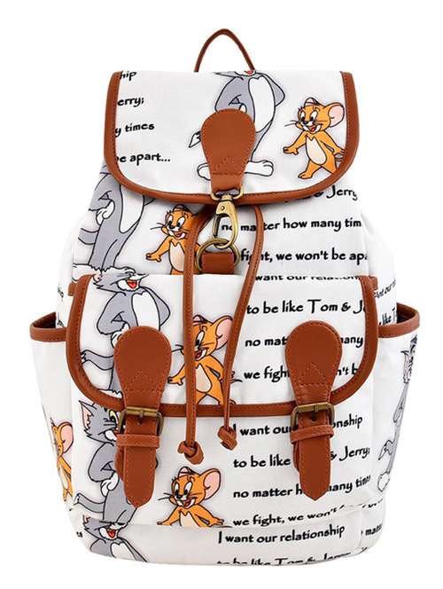 white canvas regular backpack - 19406491 - Very Small Image - 1