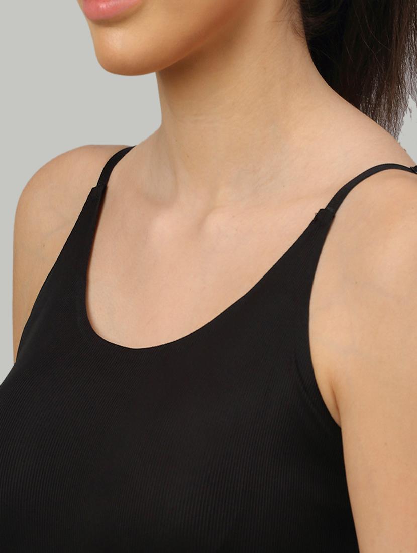 black poly spandex camisole - 19421135 - Zoom Image - 4