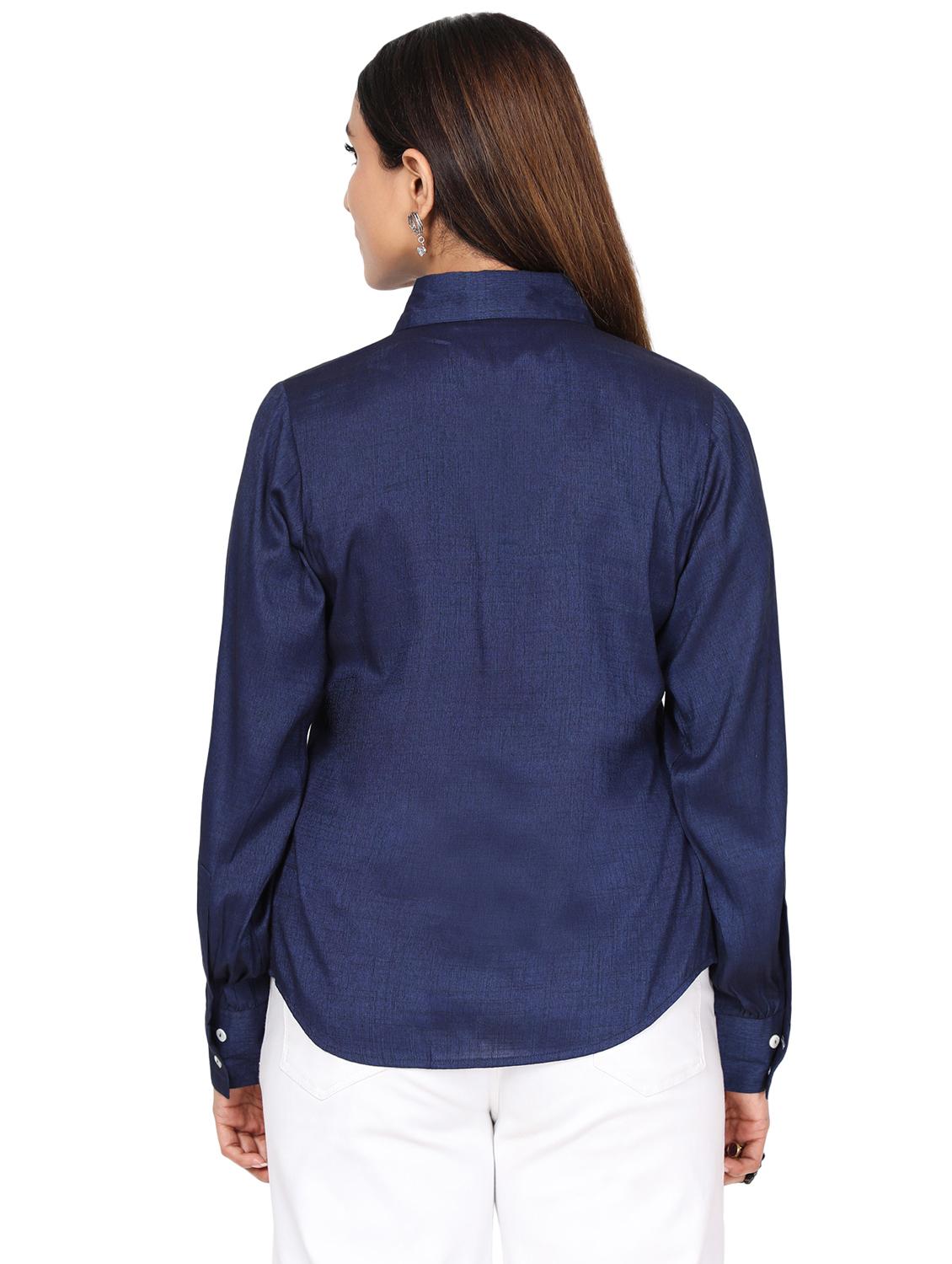 shirt collar solid regular tunic - 19452113 - Standard Image - 3