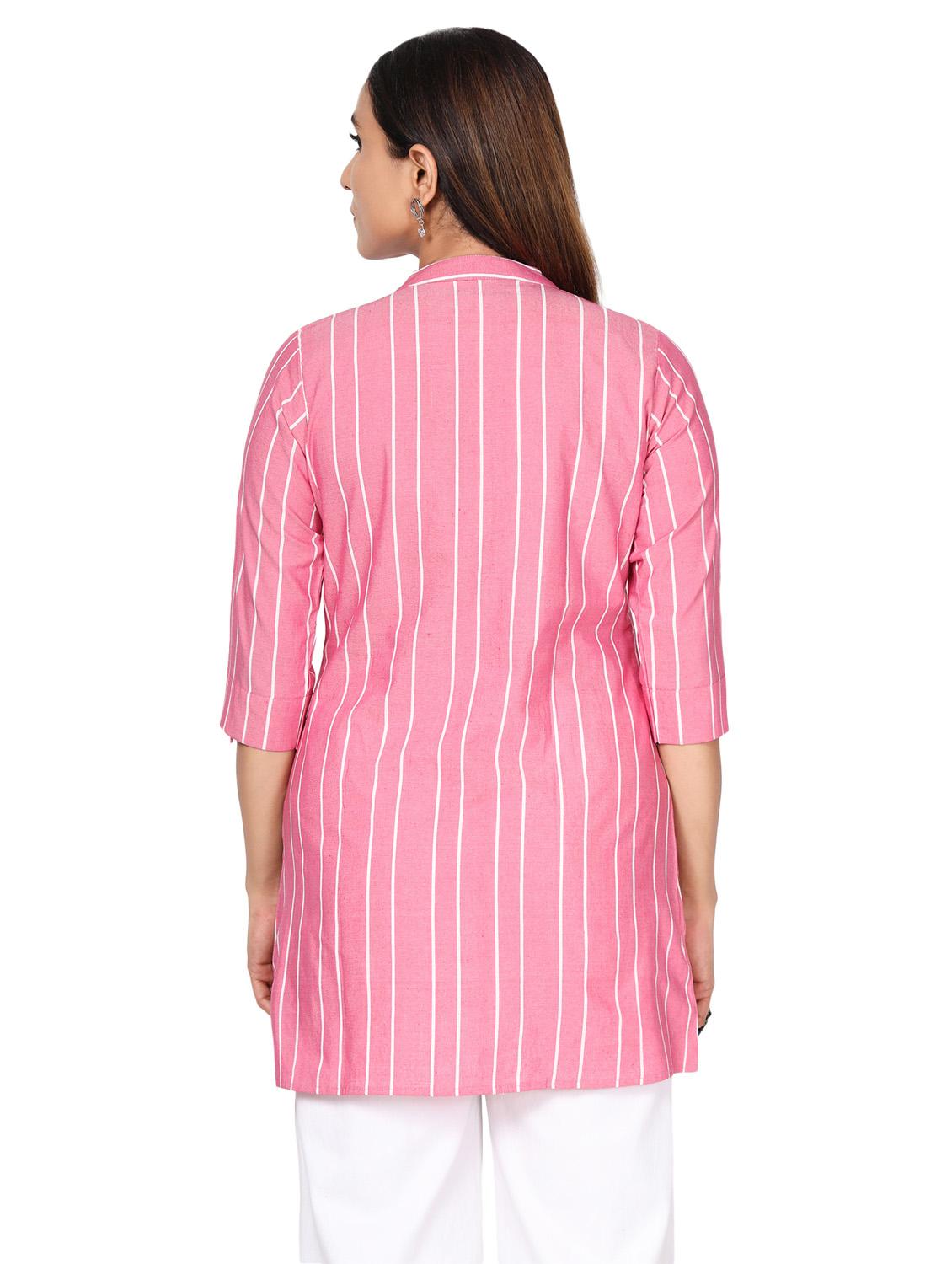 mandarin collar a-line tunic - 19475192 - Standard Image - 3
