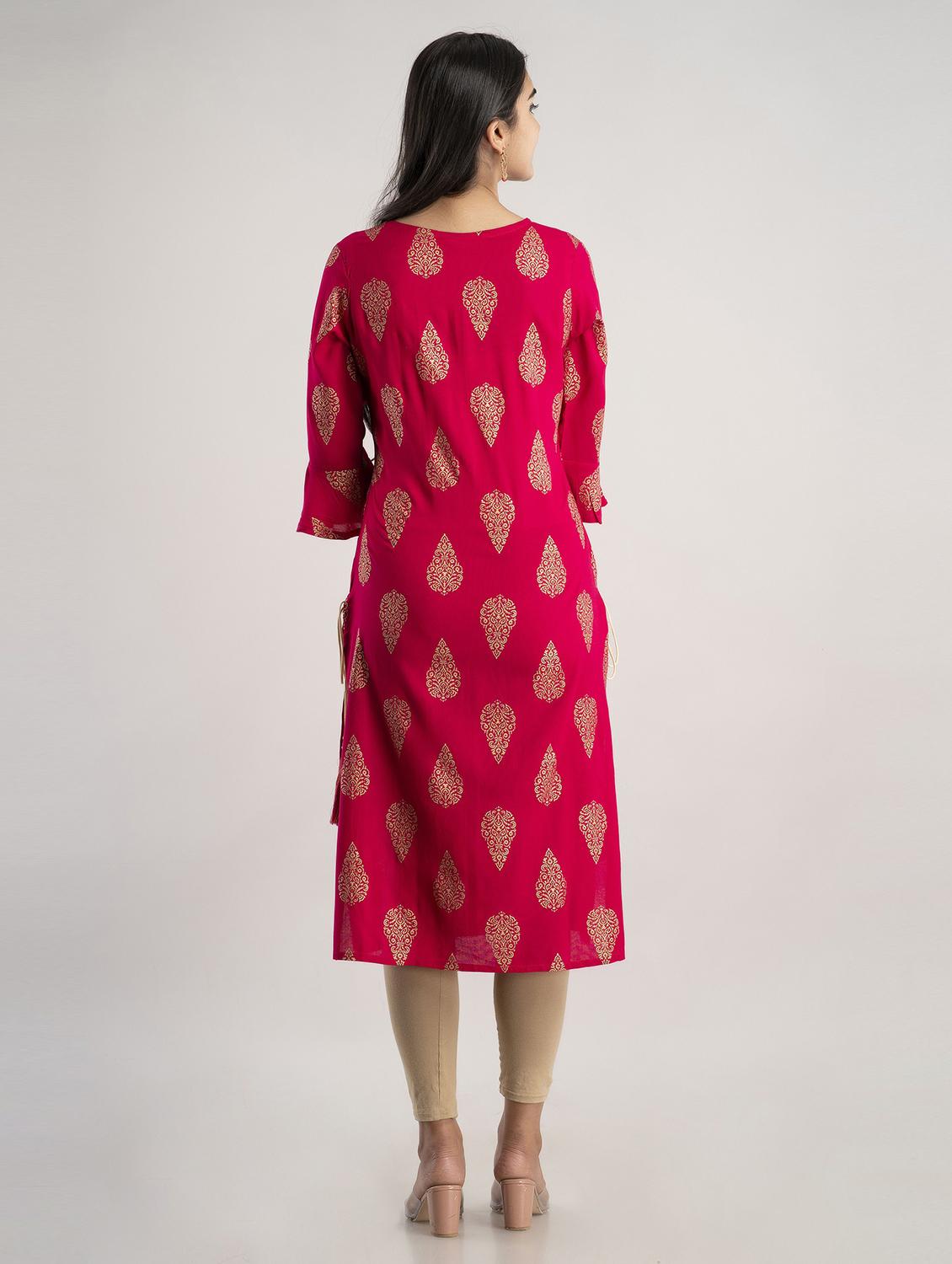women's straight kurta - 19481940 - Standard Image - 2