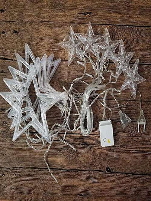 rsct plastic multi 12 stars 138 led star curtain string lights for christmas decorations, 2.5 m - 19487216 - Very Small Image - 1