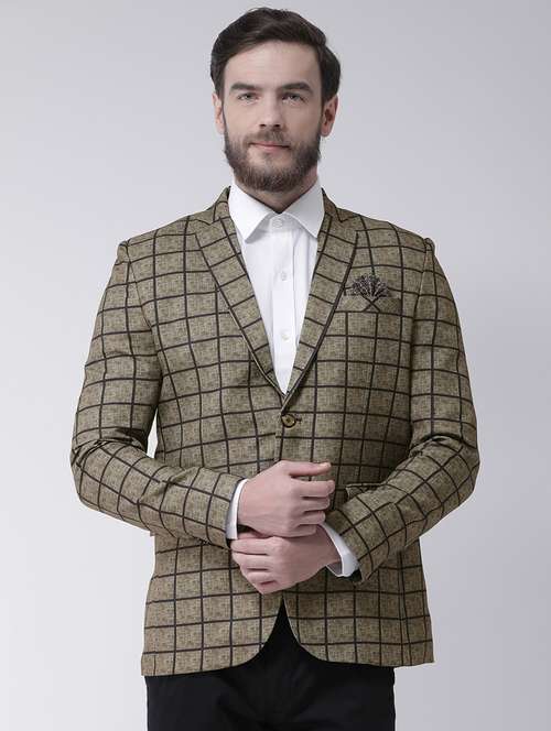 olive check polyester blazer - 19488738 - Very Small Image - 1