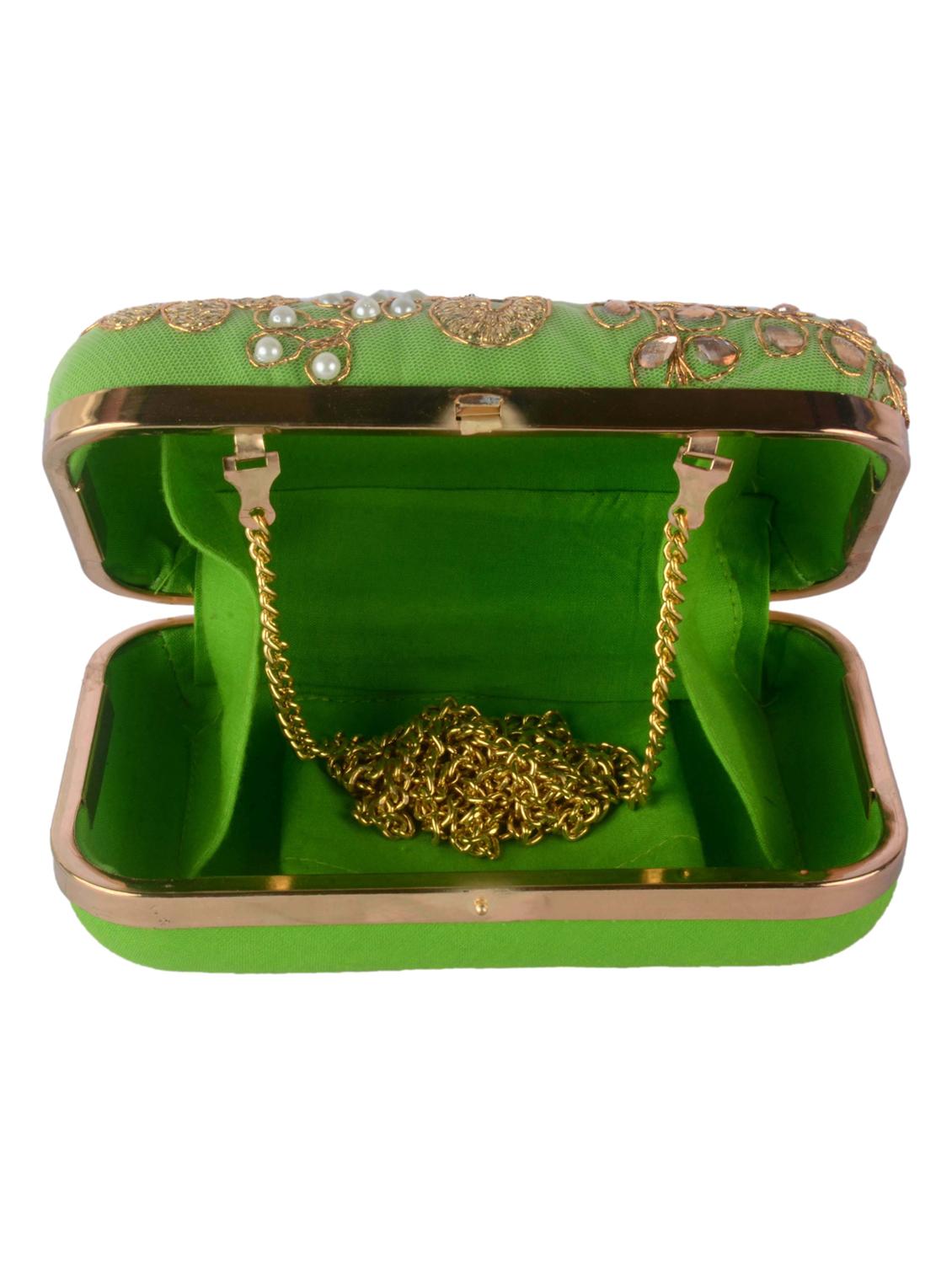 embellished box clutch with detachable strap - 19489959 - Standard Image - 2
