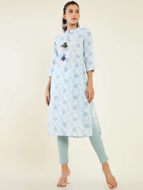 women's straight kurta - 19496398 - Very Small Image - 1