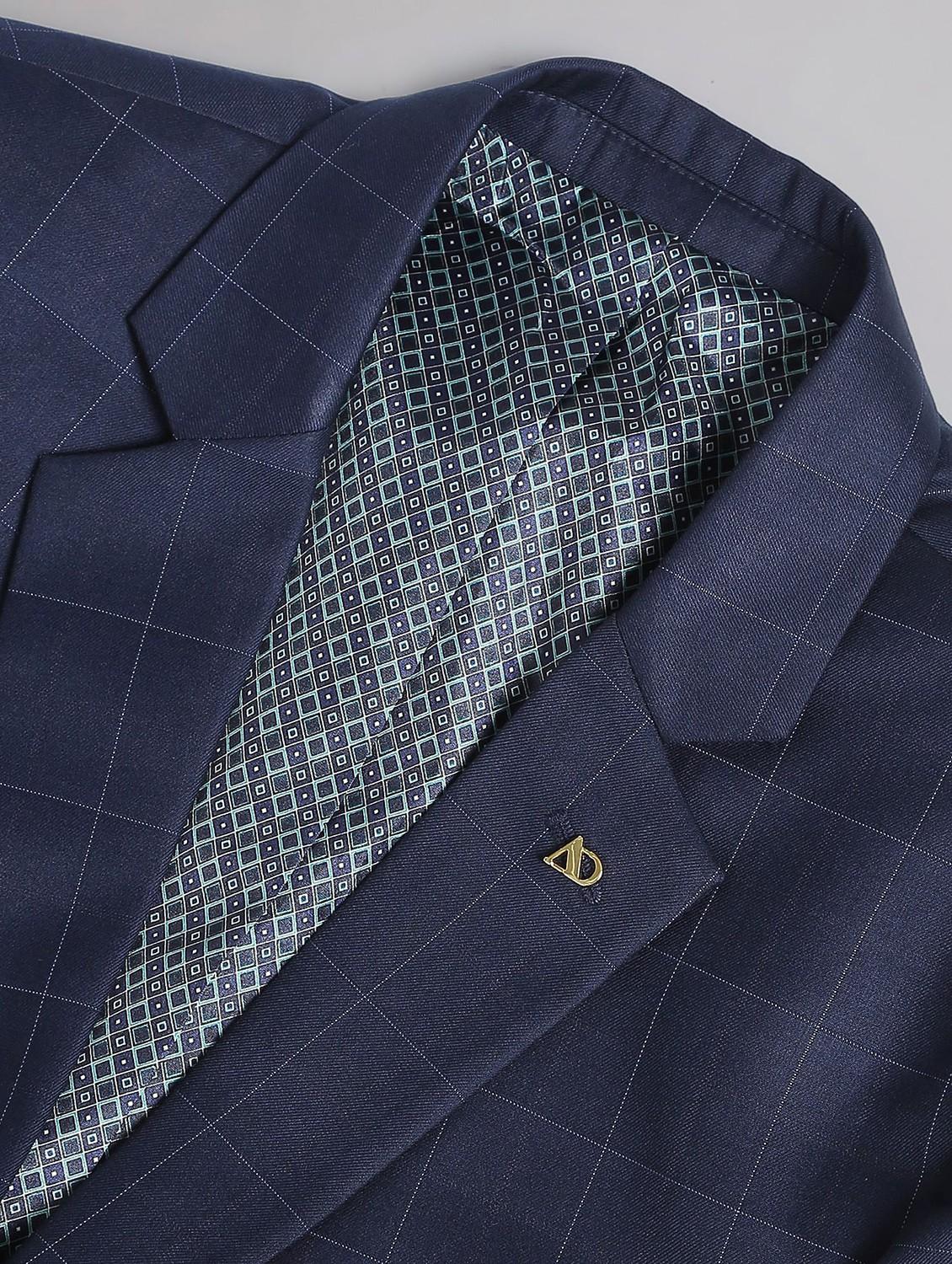 blue terry rayon single breasted formal blazer - 19504123 - Standard Image - 5