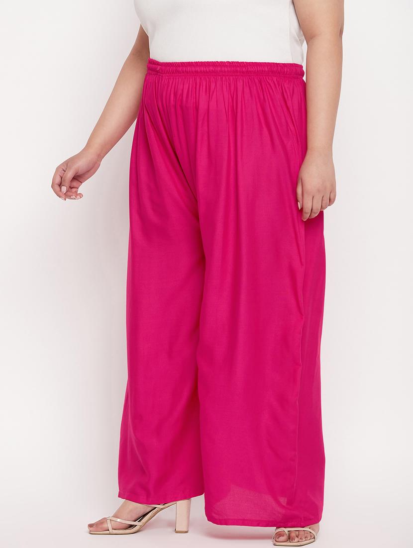 mid rise solid flared palazzo - 19578005 - Standard Image - 2