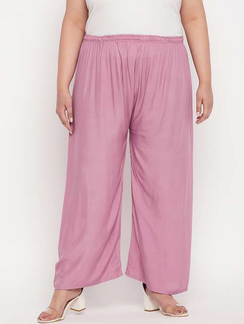 mid rise solid straight palazzo - 19578011 - Very Small Image - 1