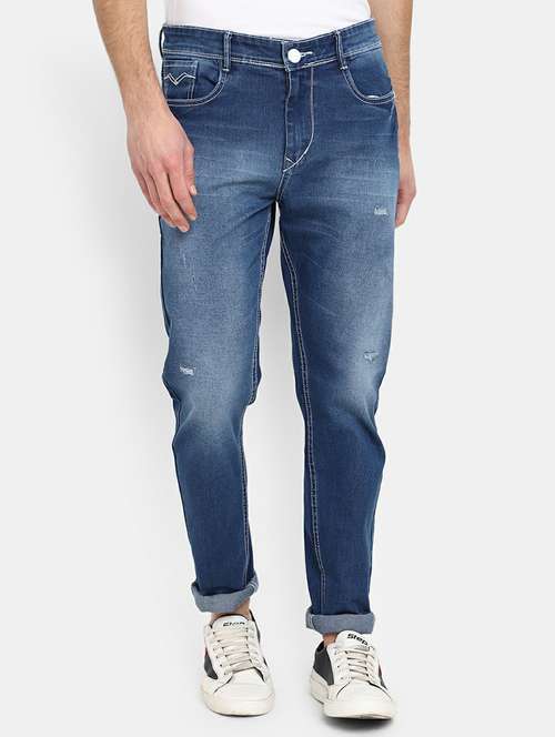 mens slim fit distressed jeans - 19596543 - Very Small Image - 1