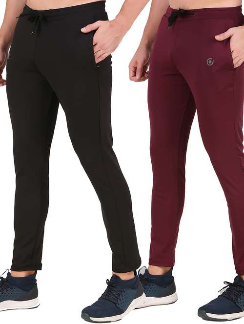 pack of 2 solid ankle length track pant - 19643970 - Very Small Image - 1