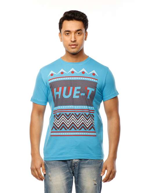 men round neck front print t-shirt - 19649506 - Very Small Image - 1