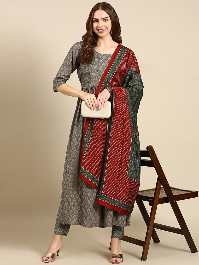 women printed kurta pant set - 19664963 - Standard Image - 4
