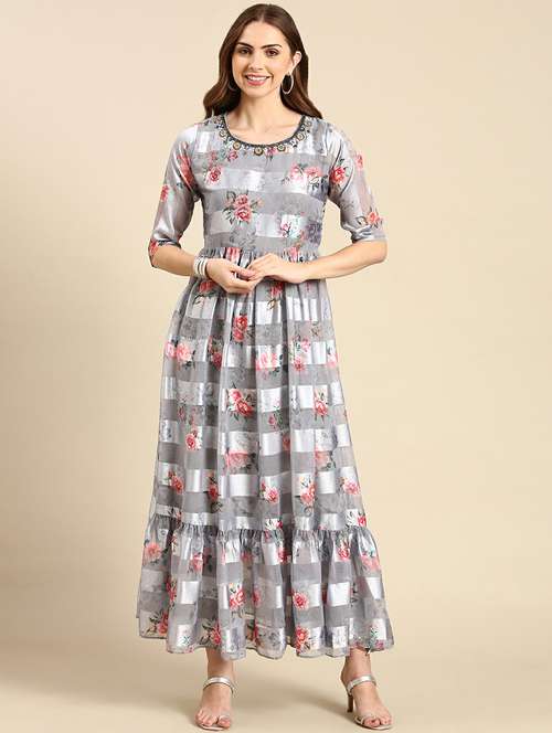 women's flared kurta - 19665067 - Very Small Image - 1