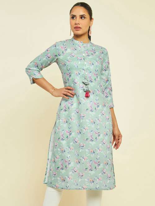 women's straight kurta - 19665426 - Very Small Image - 1