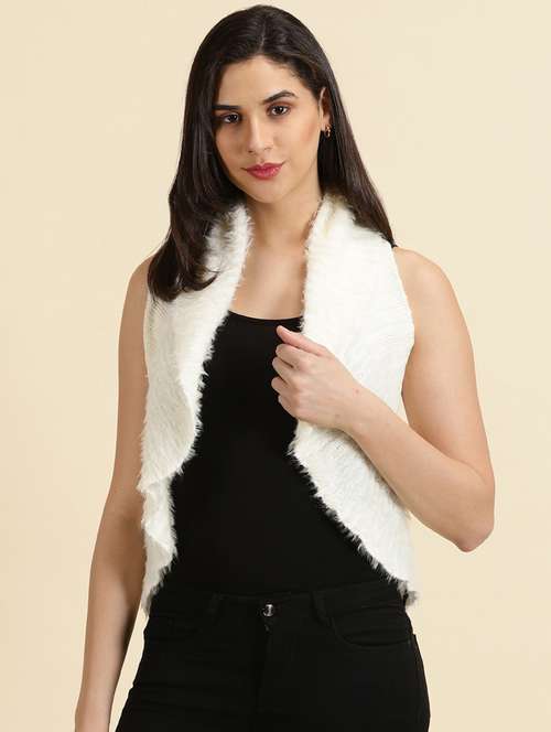 women beige asymmetric shrug - 19698893 - Very Small Image - 1