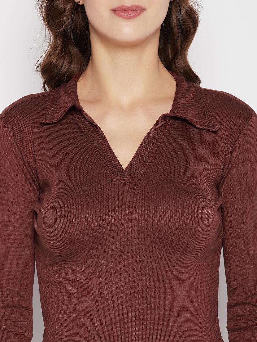 women's straight collared top - 19723859 - Standard Image - 5