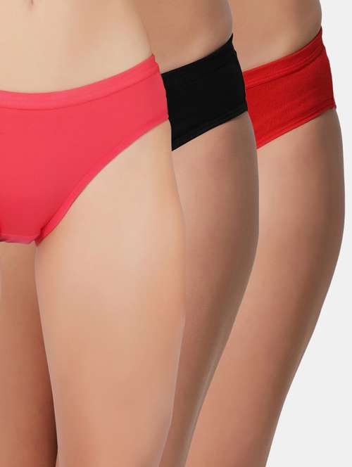 multi colore lycra bikini panty combo - 19724537 - Very Small Image - 1